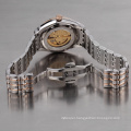 Weiqin W23024 men's solid stainless steel band skeleton automatic watch